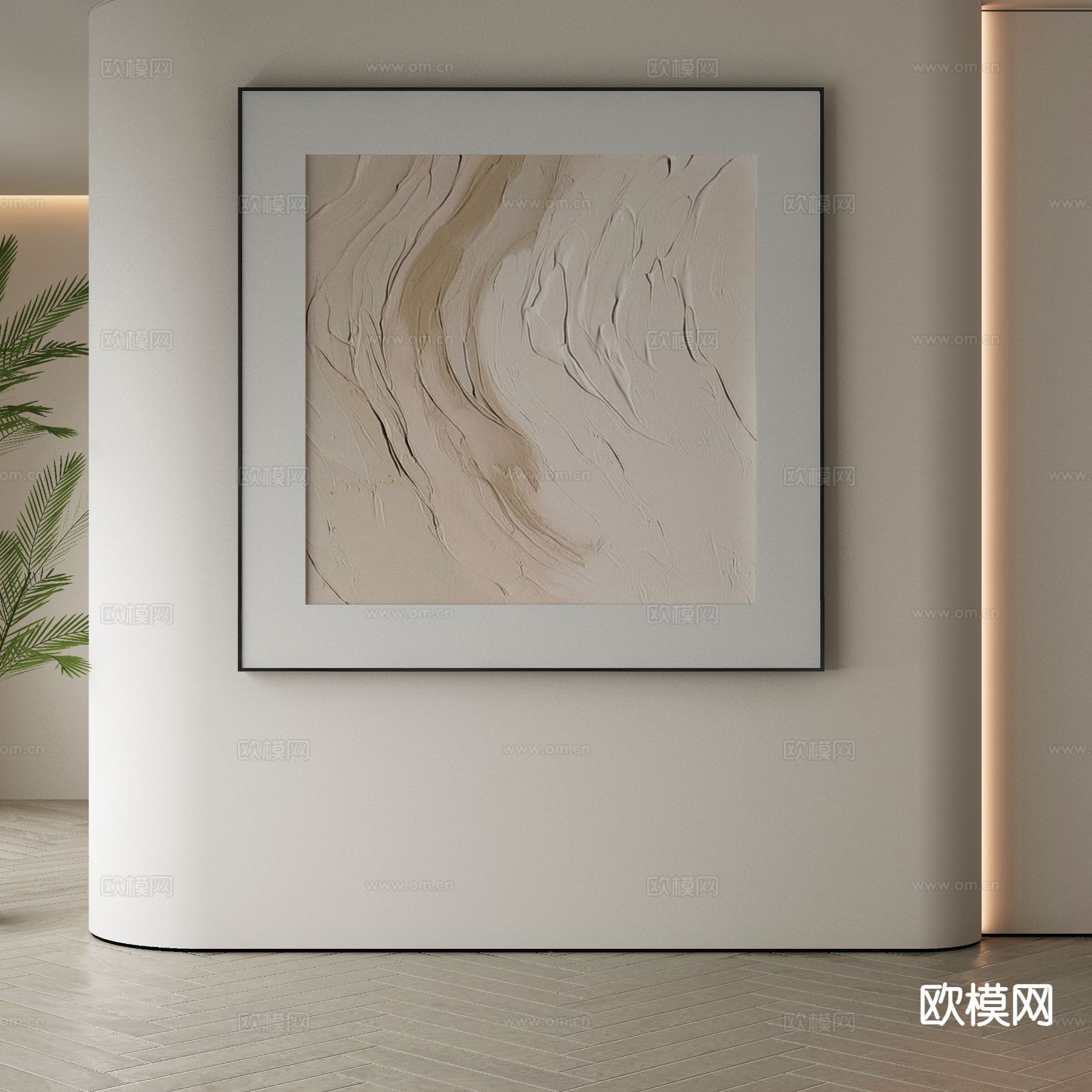 现代挂画 装饰画3d模型