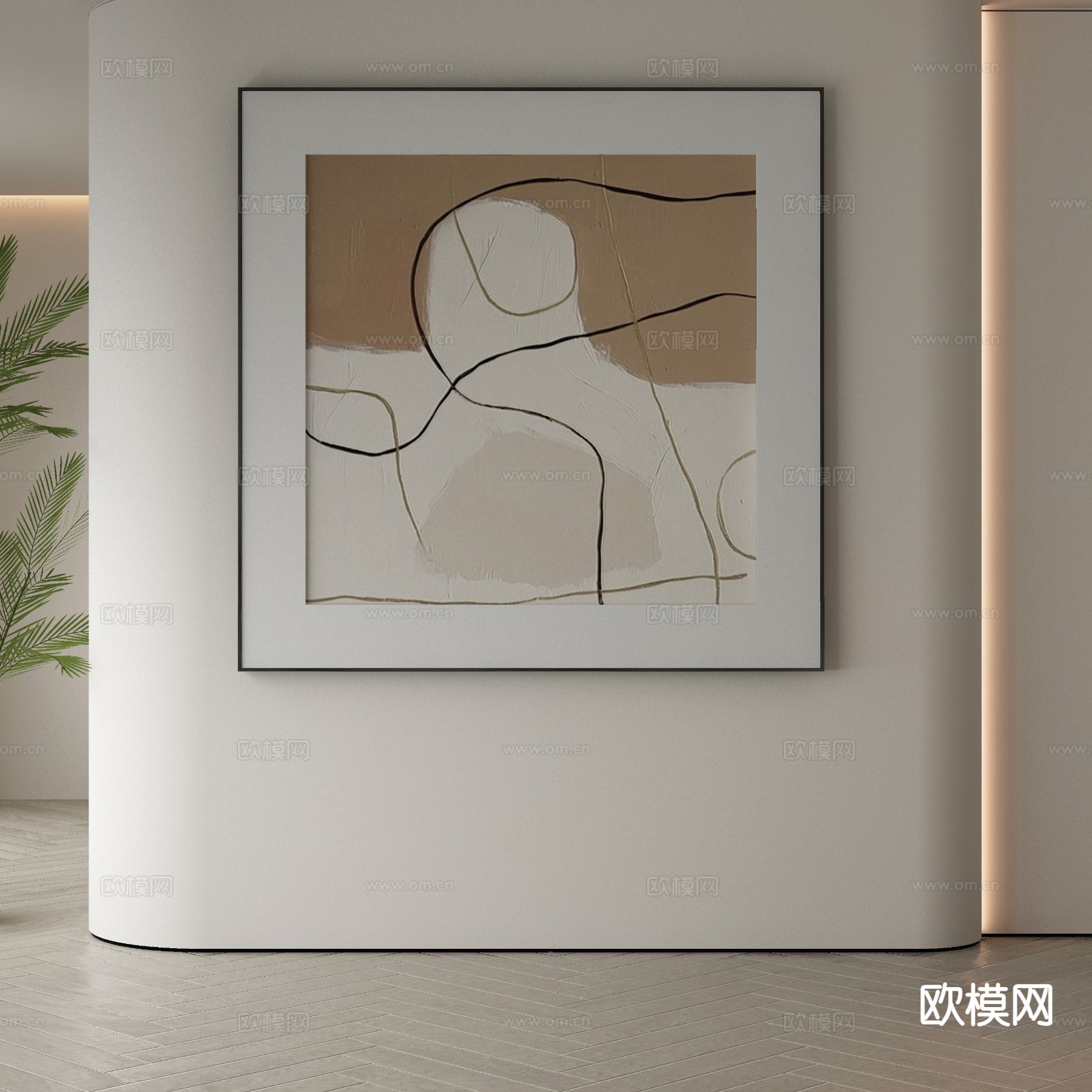 现代挂画 装饰画3d模型