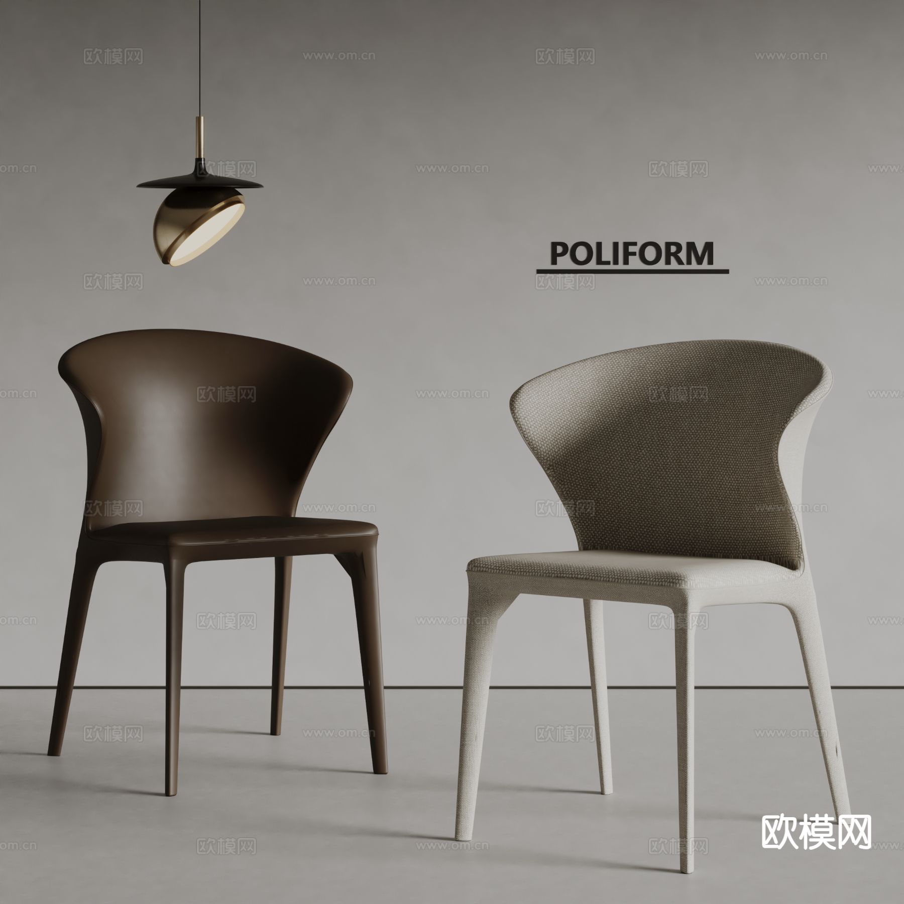 poliform 椅子 餐椅3d模型