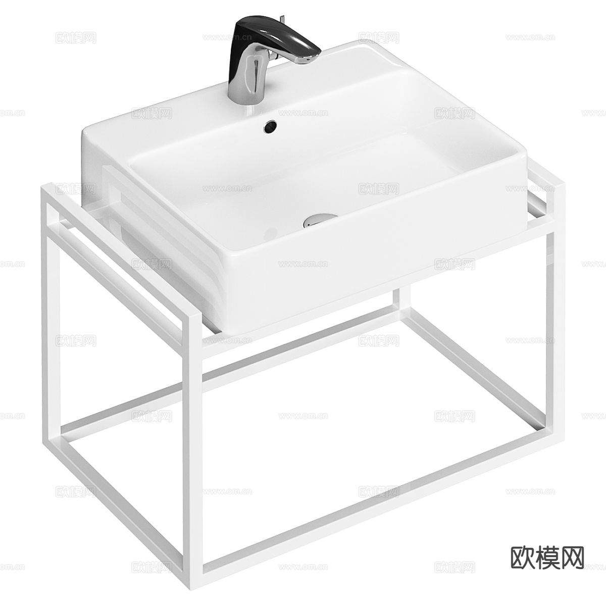 现代台盆 洗手台3d模型