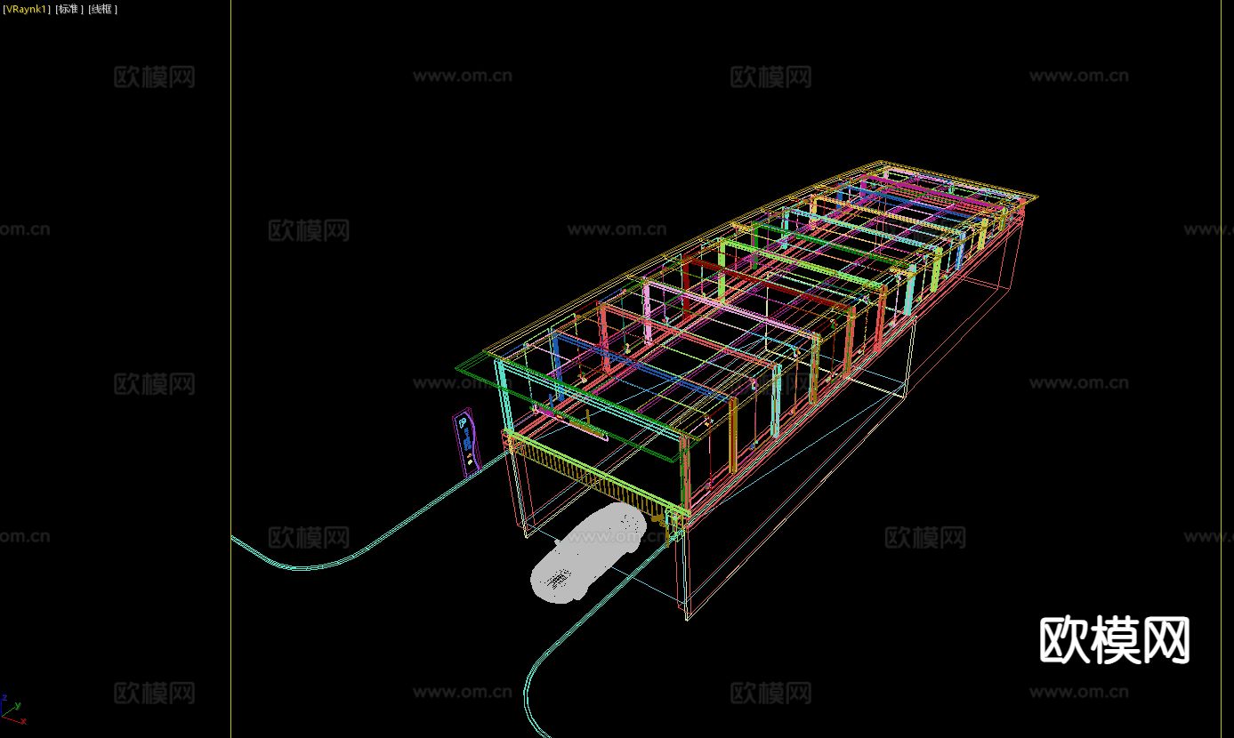 地下车库 停车场出入口3d模型