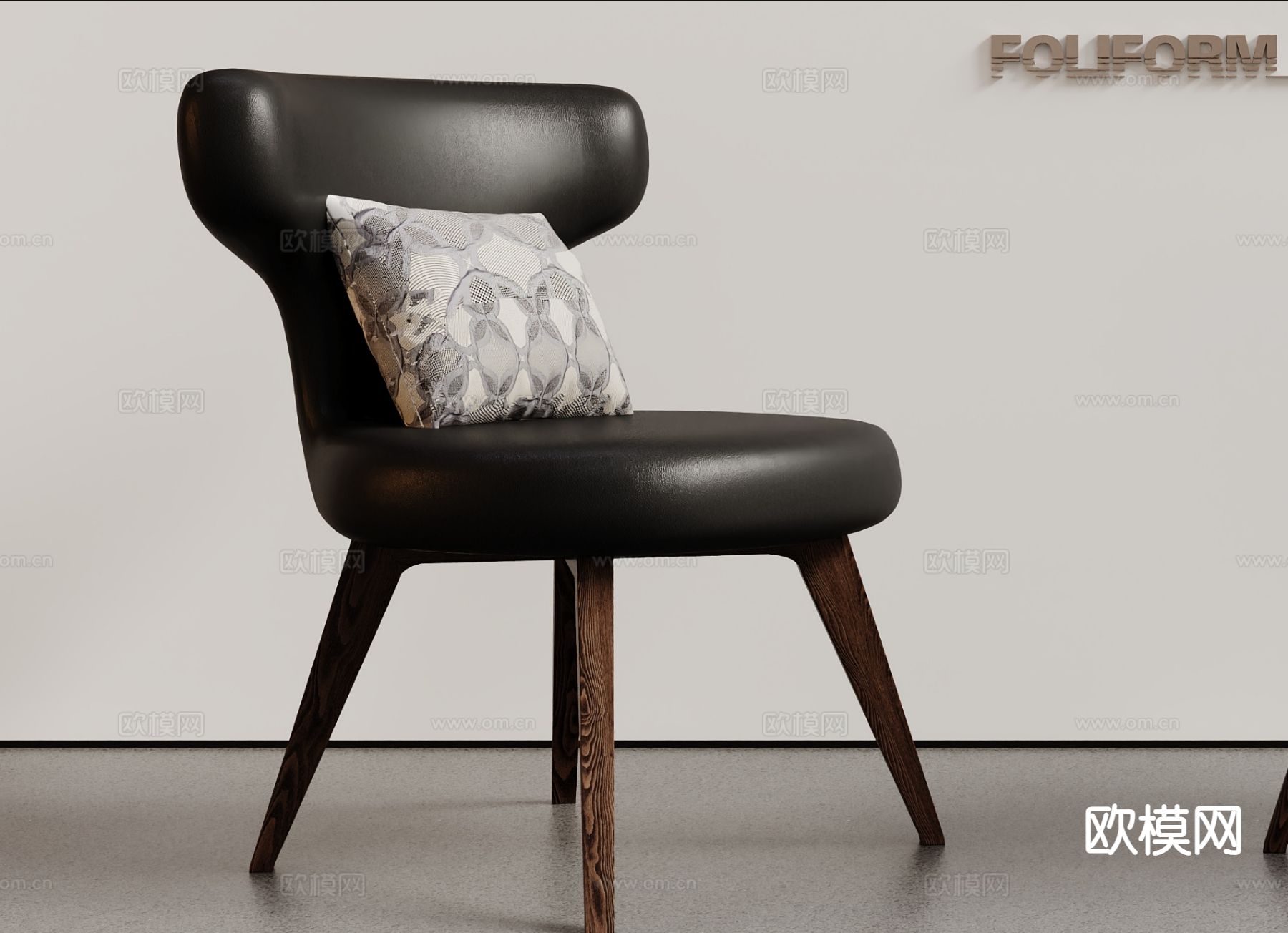 中古风椅子 休闲椅3d模型下载（渲染图2）