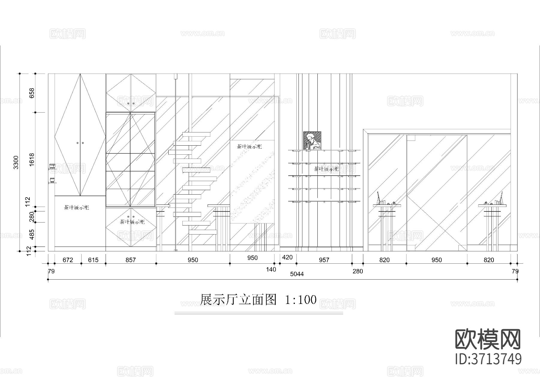 茶文化CAD平面图