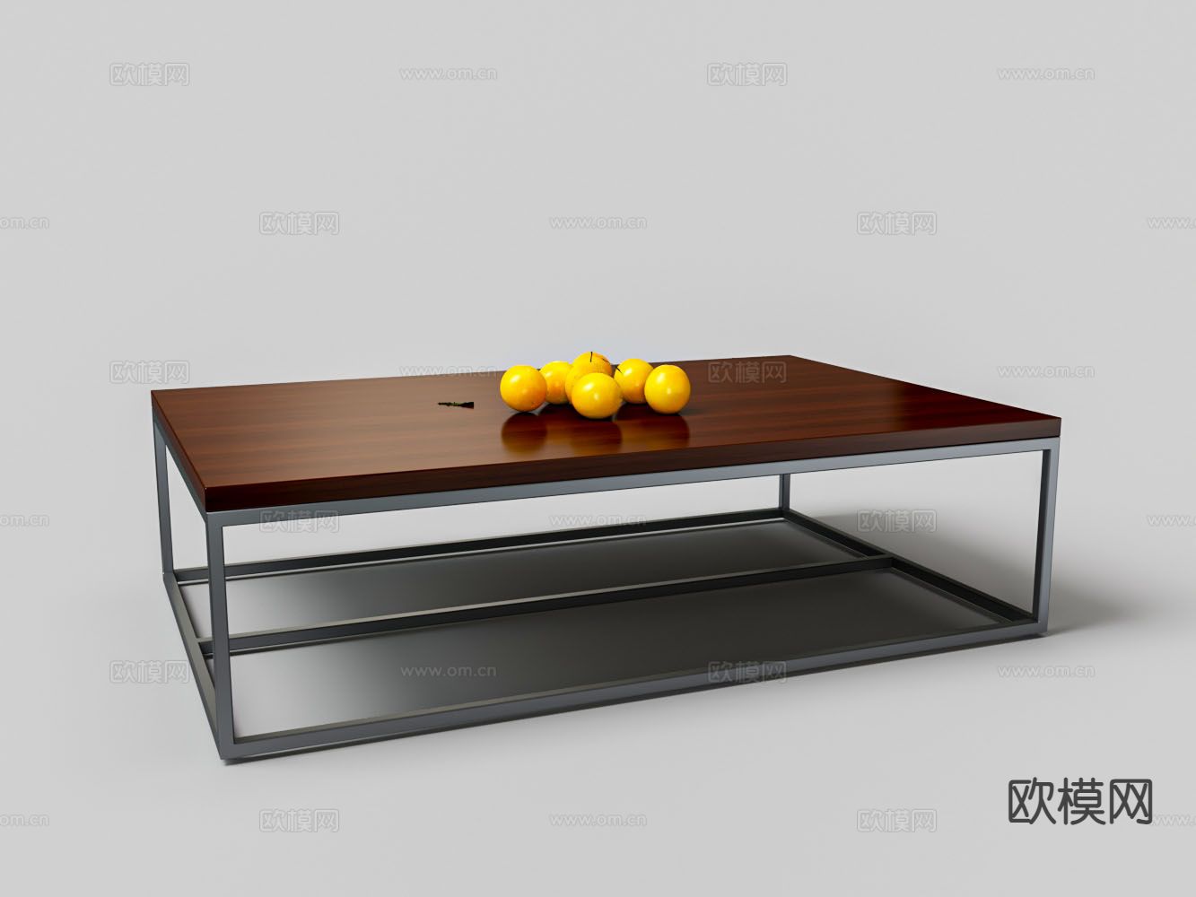 中式铁艺茶几3d模型