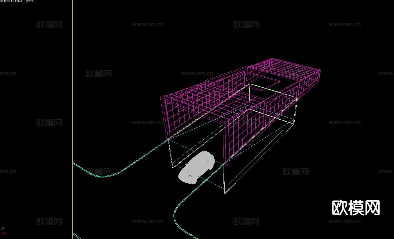 地下车库 停车场出入口3d模型