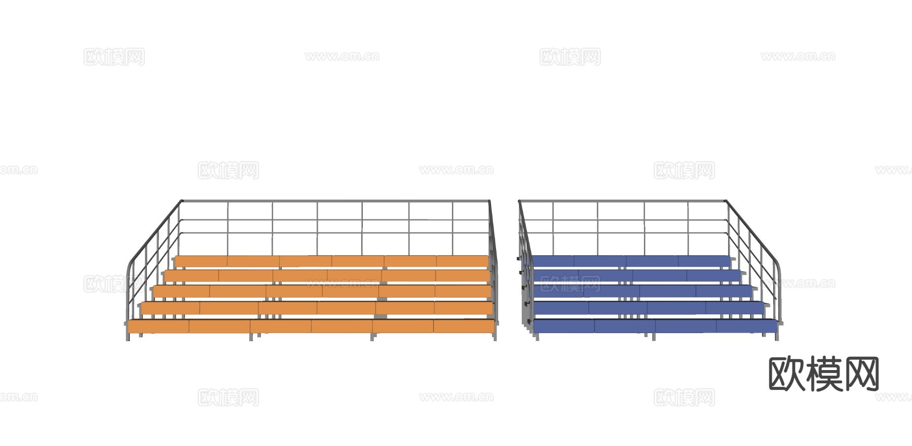 现代观赛座椅 观众席座位su模型