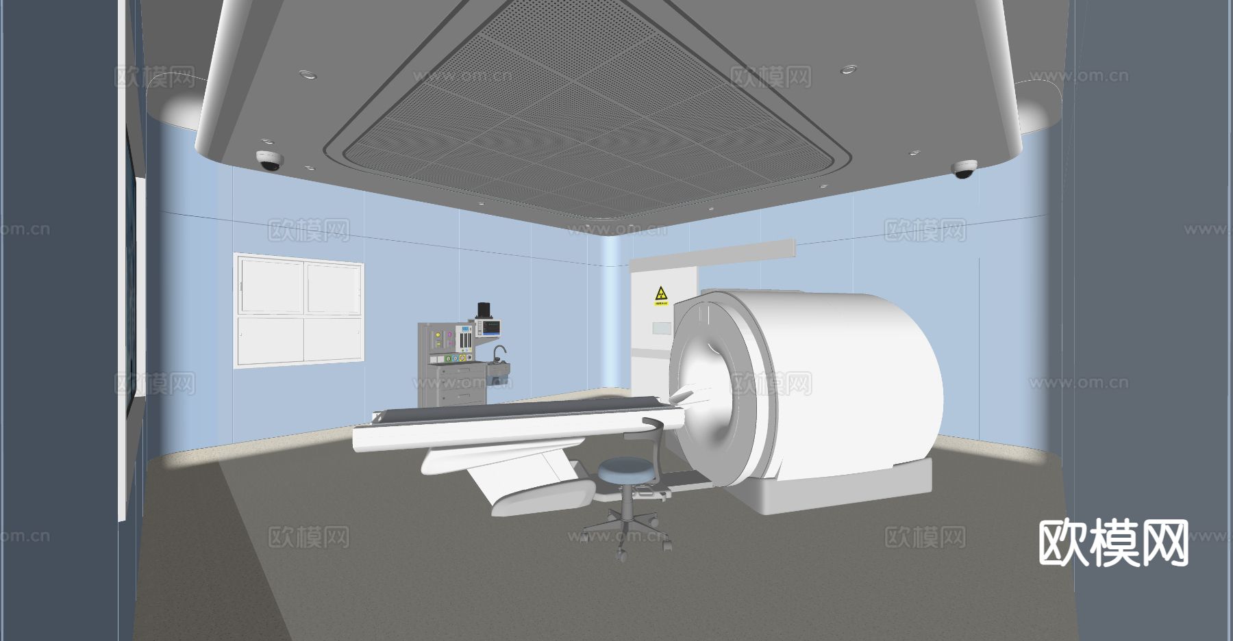 现代医院CT室 检查室su模型