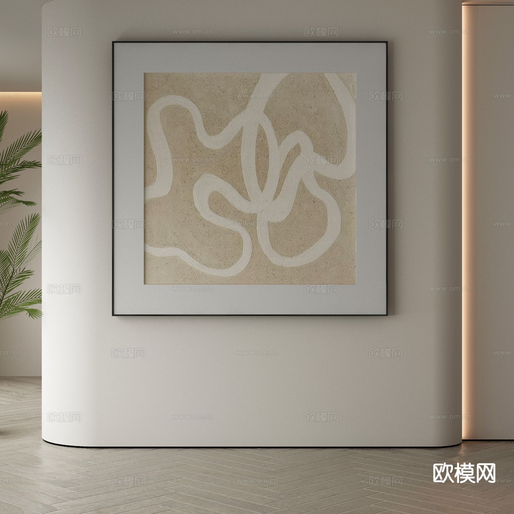 现代艺术画 肌理画 装饰画3d模型