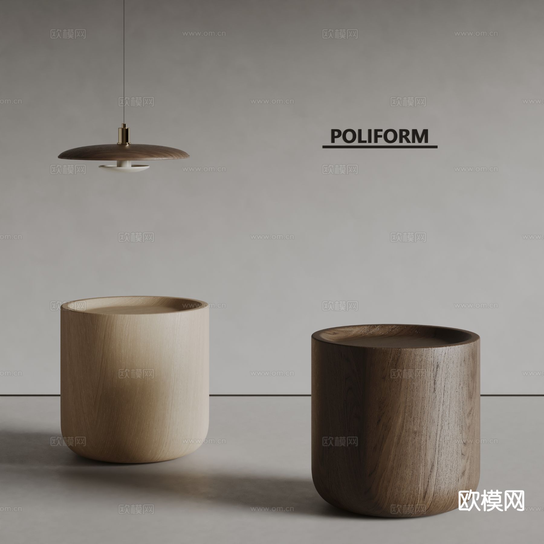 poliform 圆几 边几3d模型