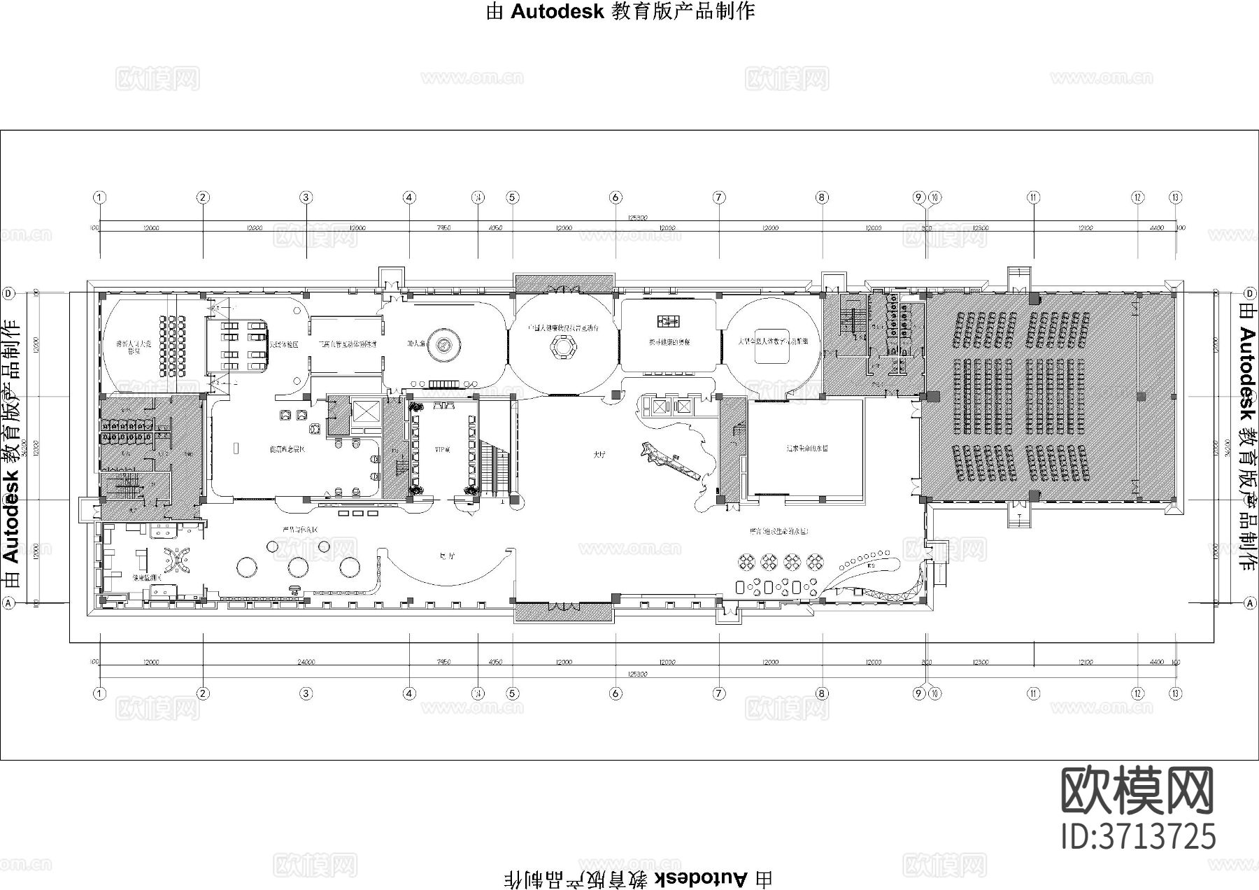 科技展厅CAD平面图