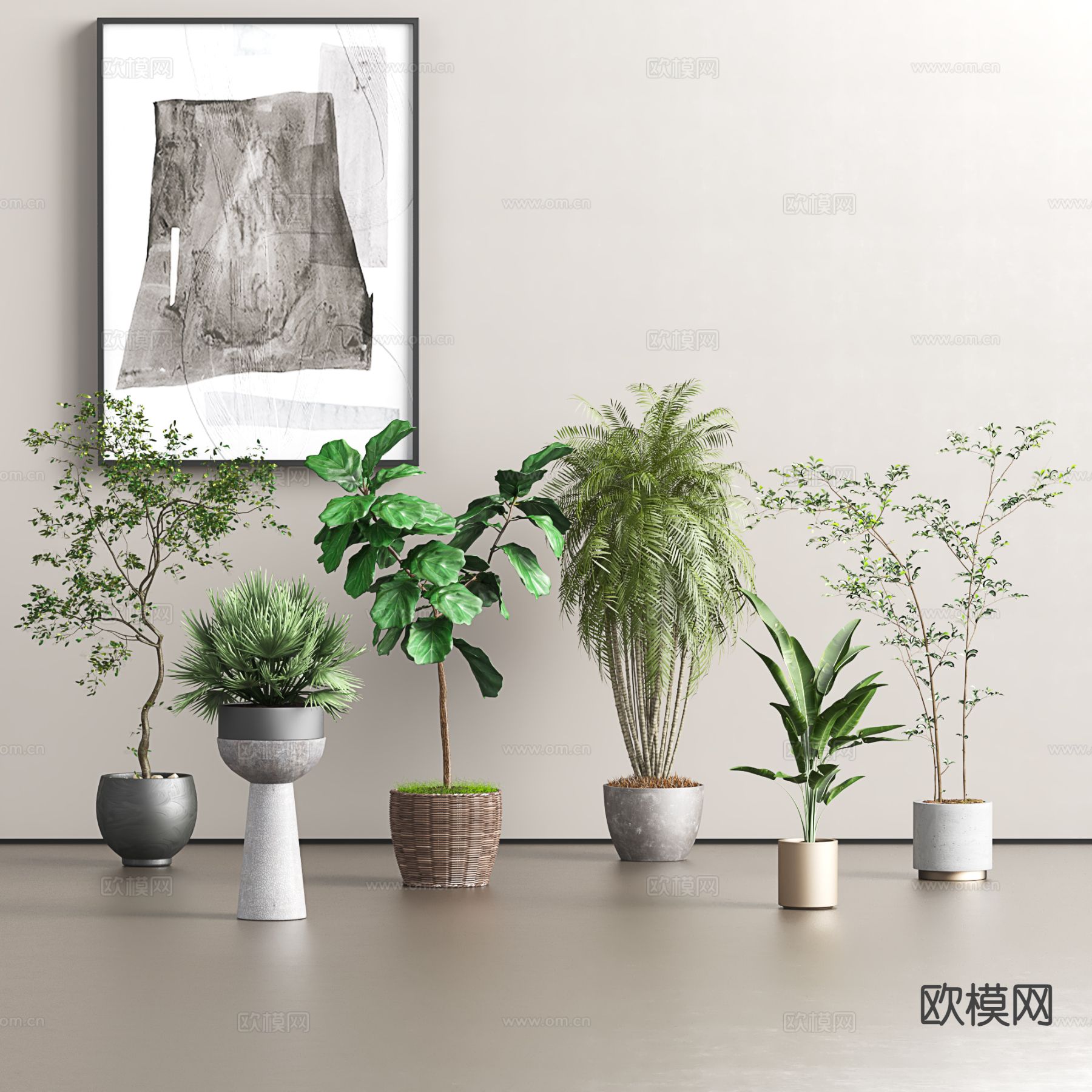 绿植盆景 盆栽su模型