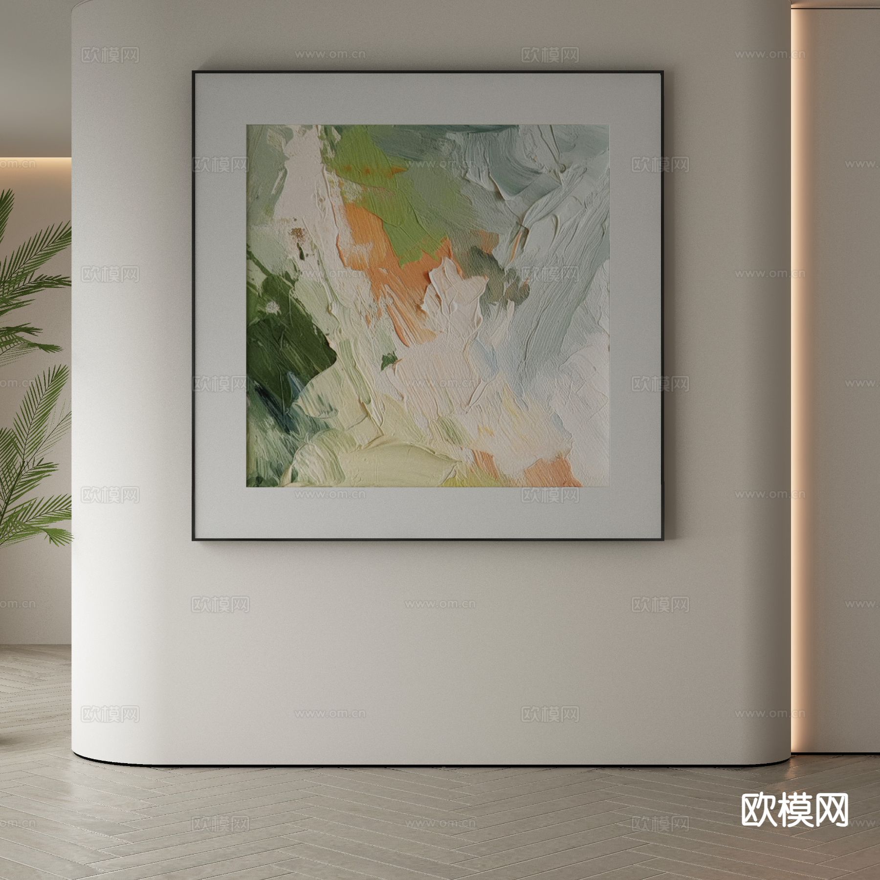 现代艺术画 肌理画 装饰画3d模型