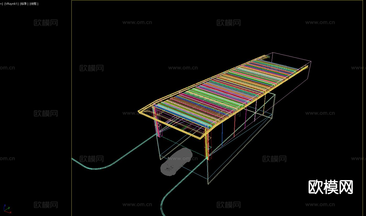 地下车库 停车场出入口3d模型