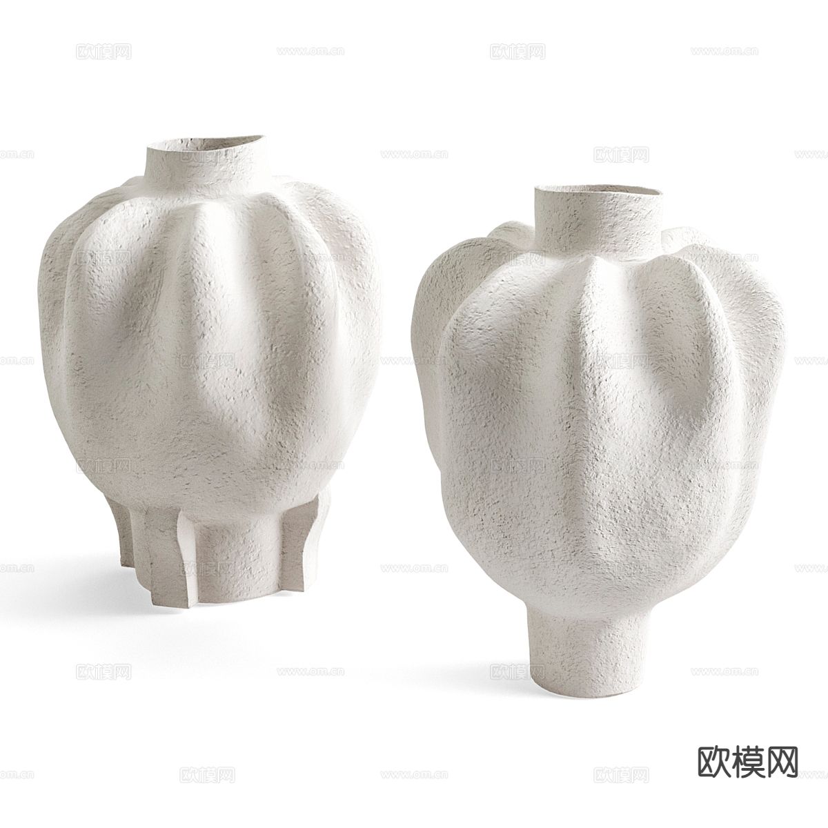 现代陶瓷瓶3d模型下载