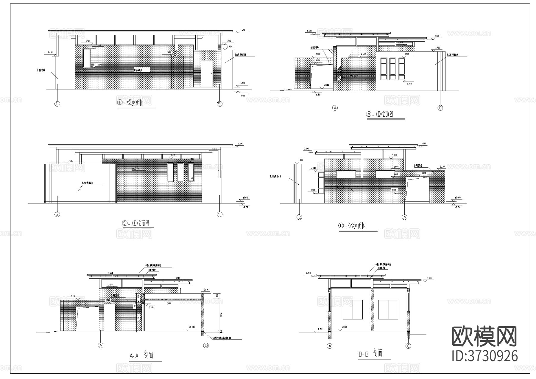 公厕建筑结构cad施工图