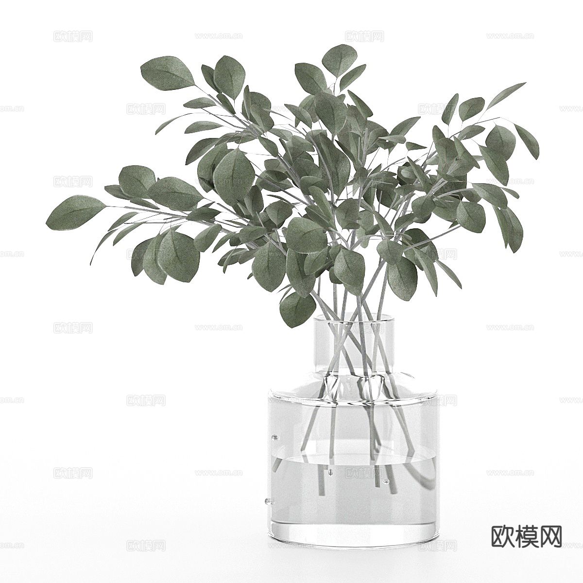 花瓶 花艺 水生植物3d模型