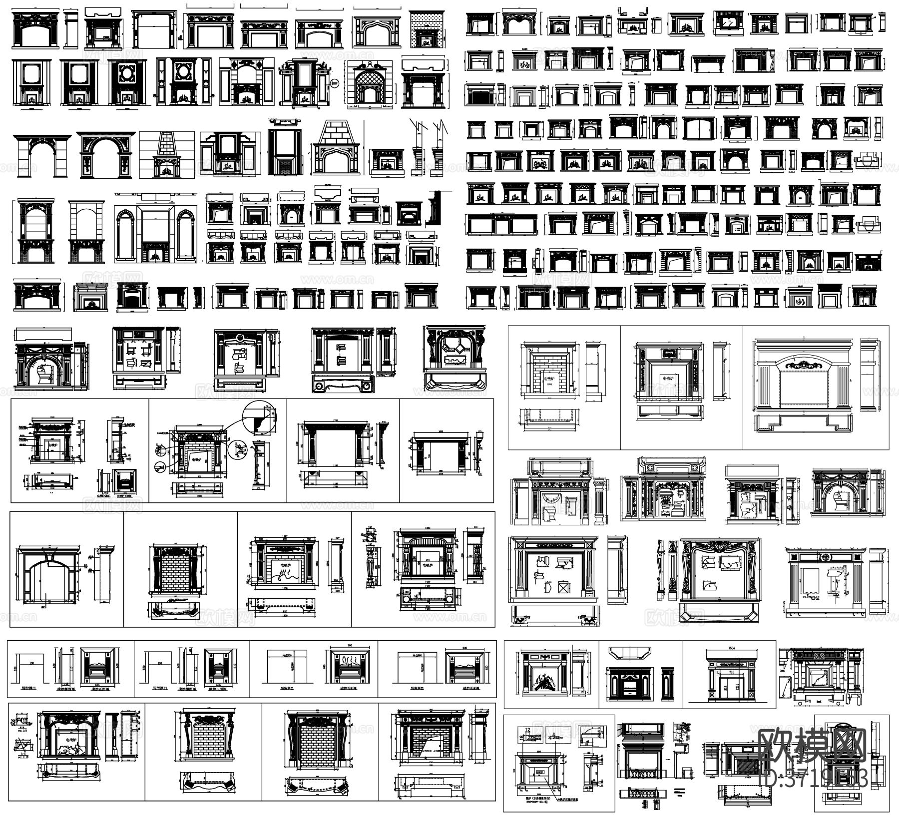 壁炉 欧式壁炉 壁炉设计 壁炉CAD图库