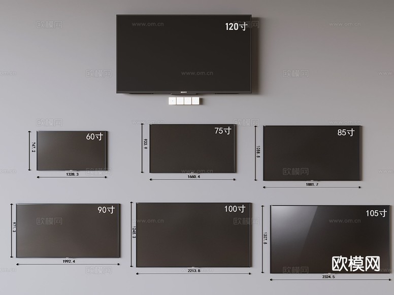 智能电视机 液晶激光电视机3d模型下载