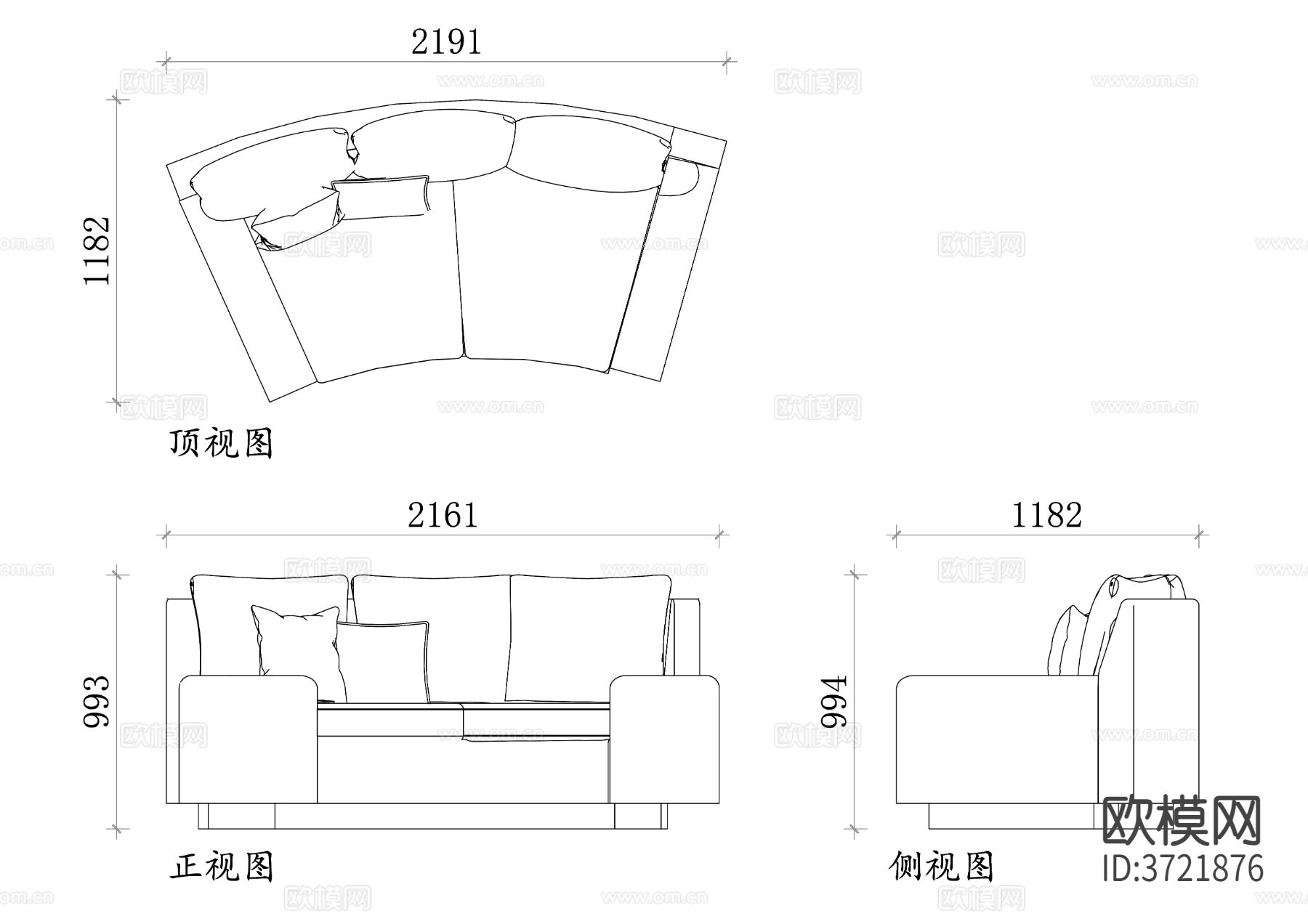 沙发弧度设计 沙发面料选择 沙发尺寸规格 沙发色彩搭配 沙发cad大样图