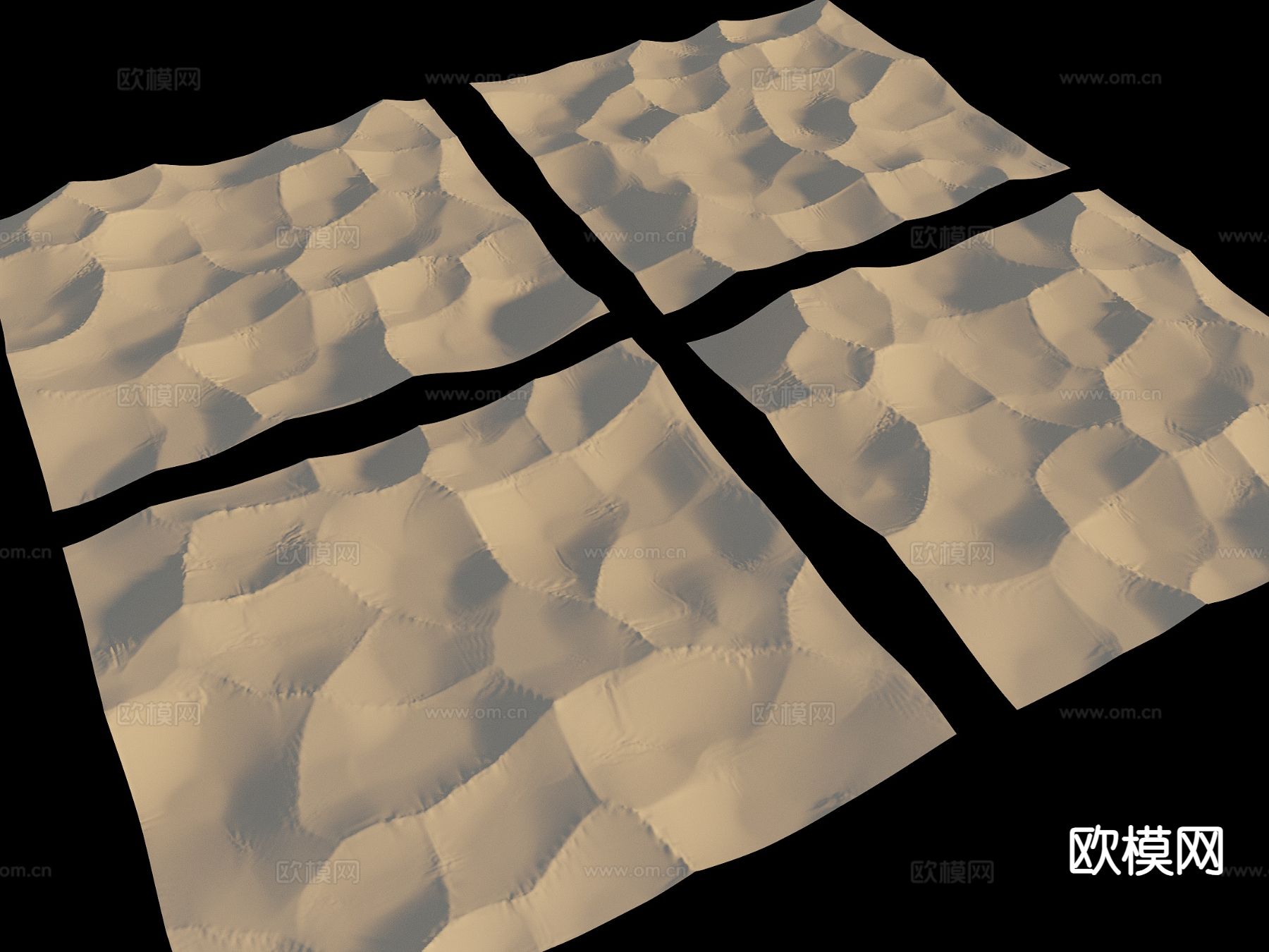 沙漠 峭壁 沙滩3d模型