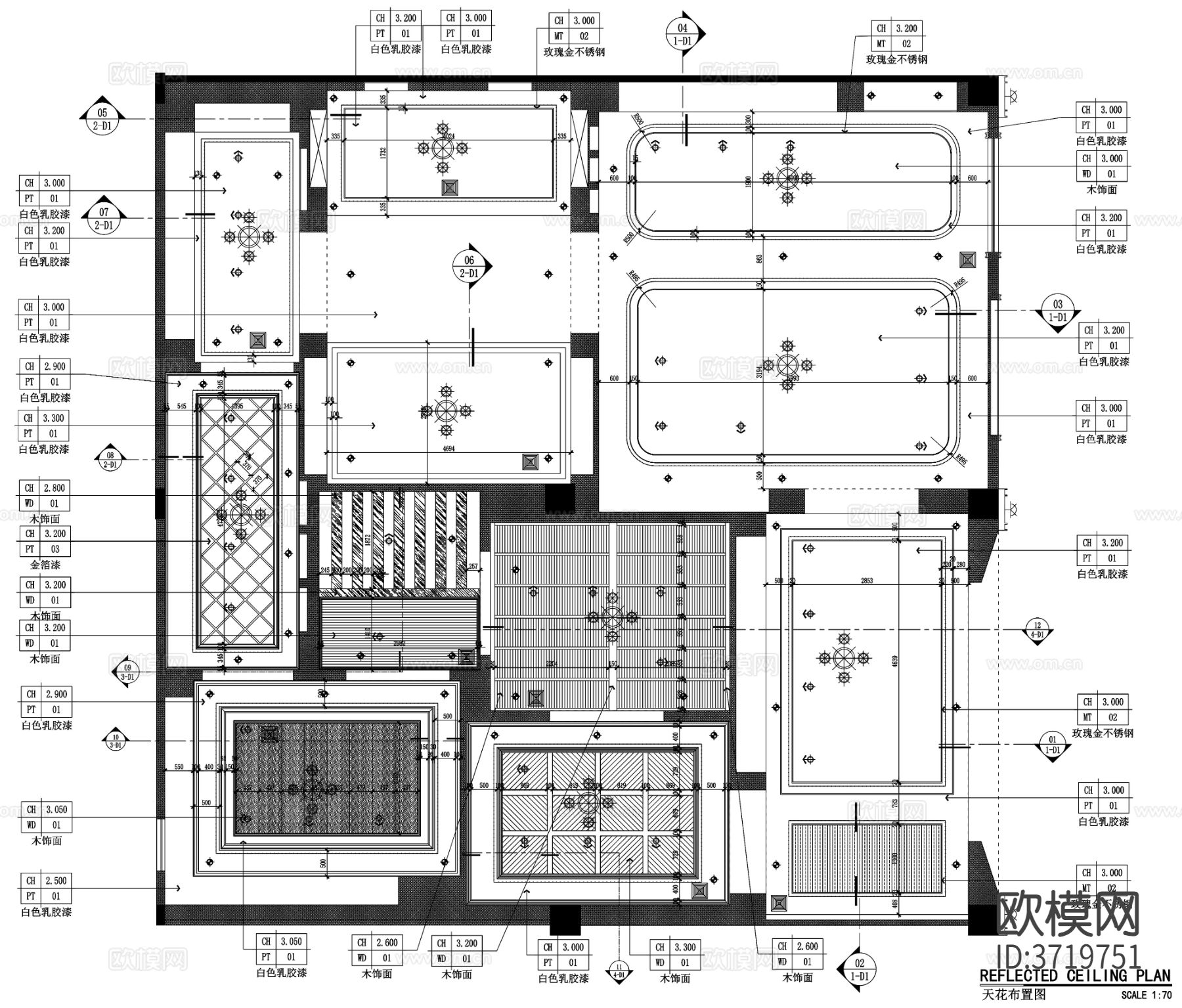 定制橱柜专卖店cad施工图