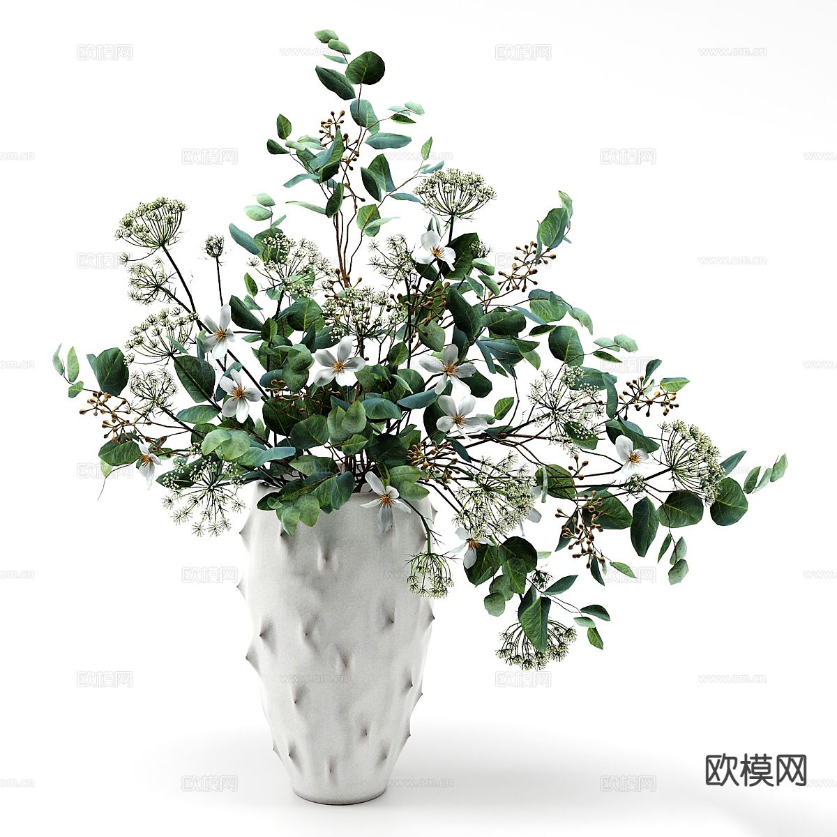 现代花艺 花瓶3d模型