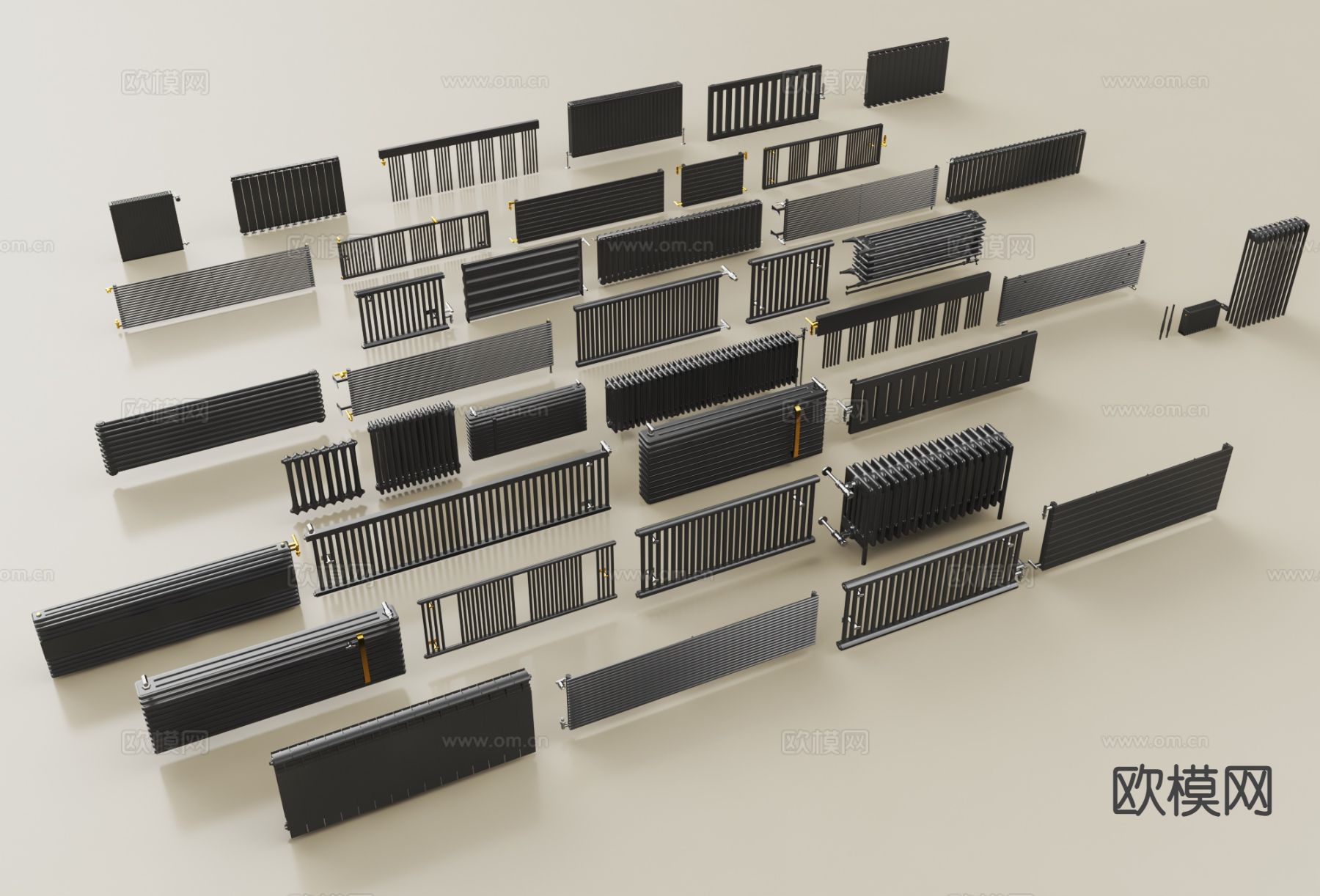 现代暖气片 取暖器3d模型