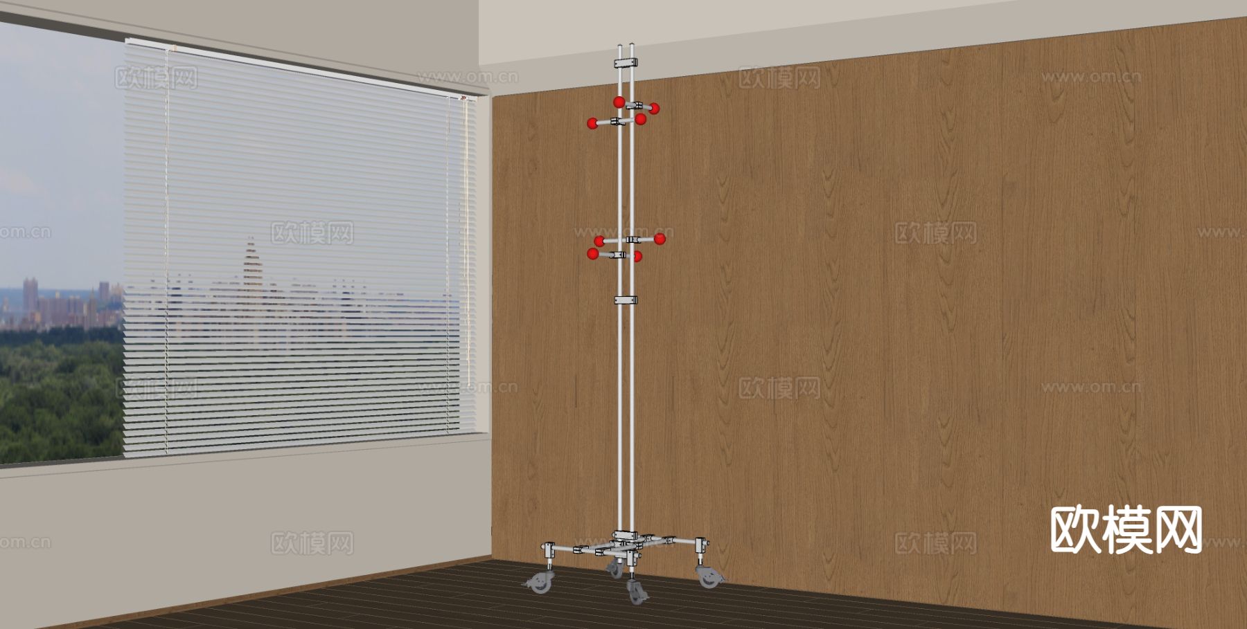 现代衣帽架su模型