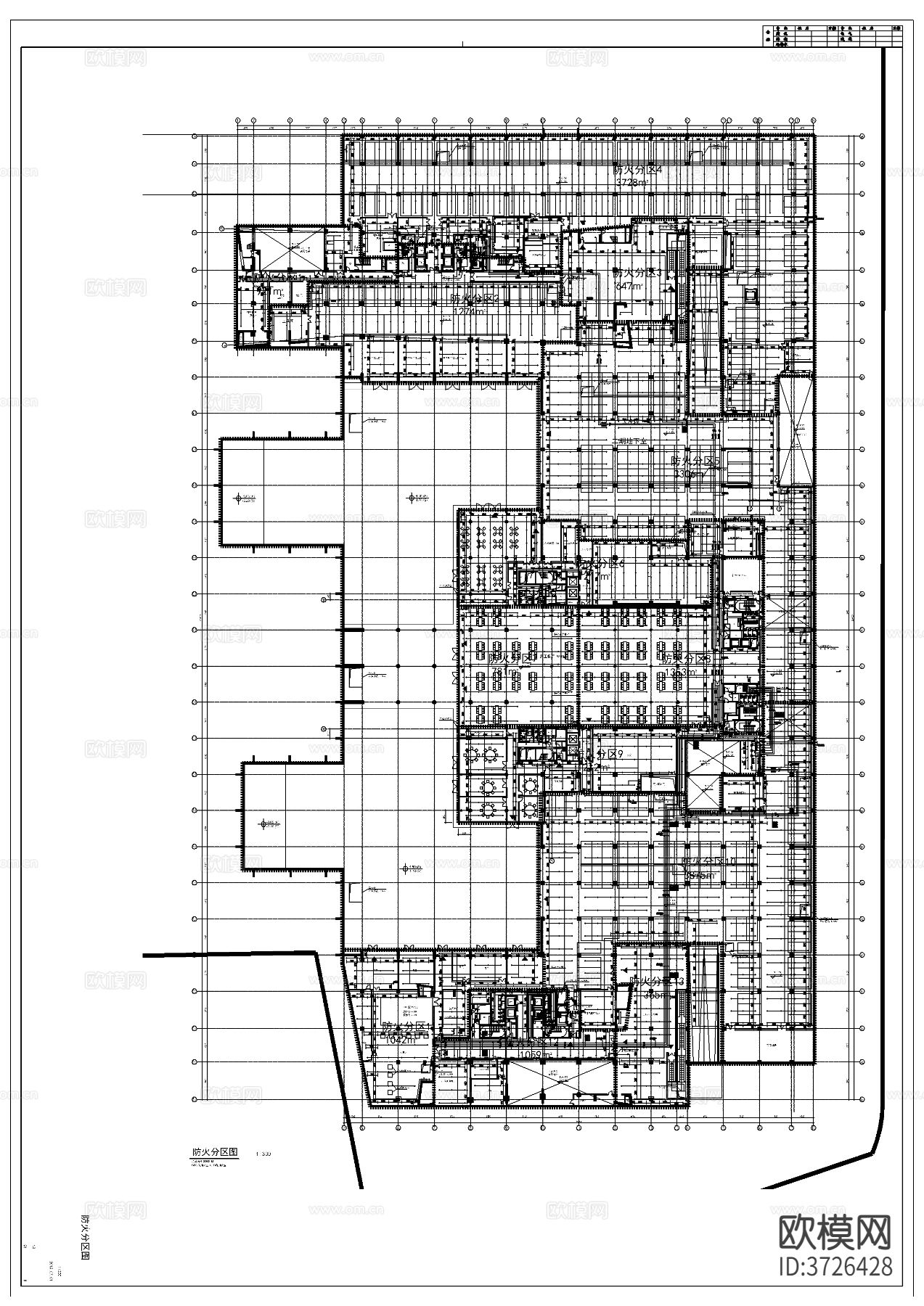 高科技园工业厂房给排水cad施工图