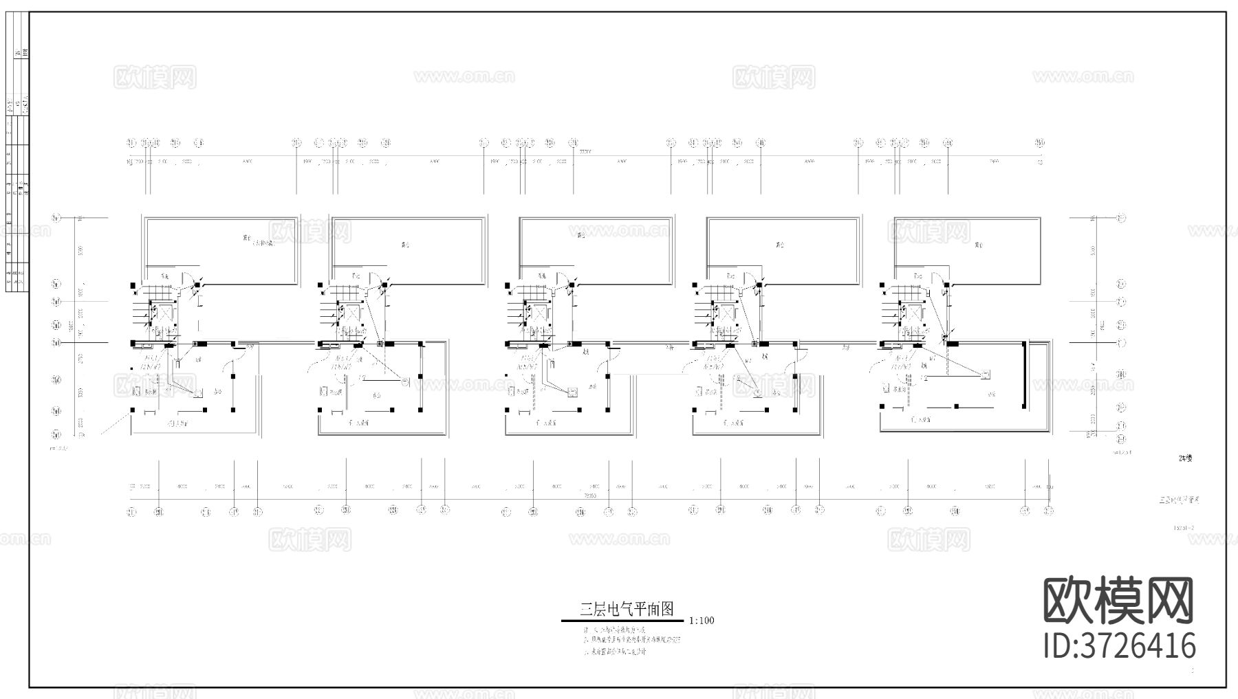 办公园区电气cad施工图