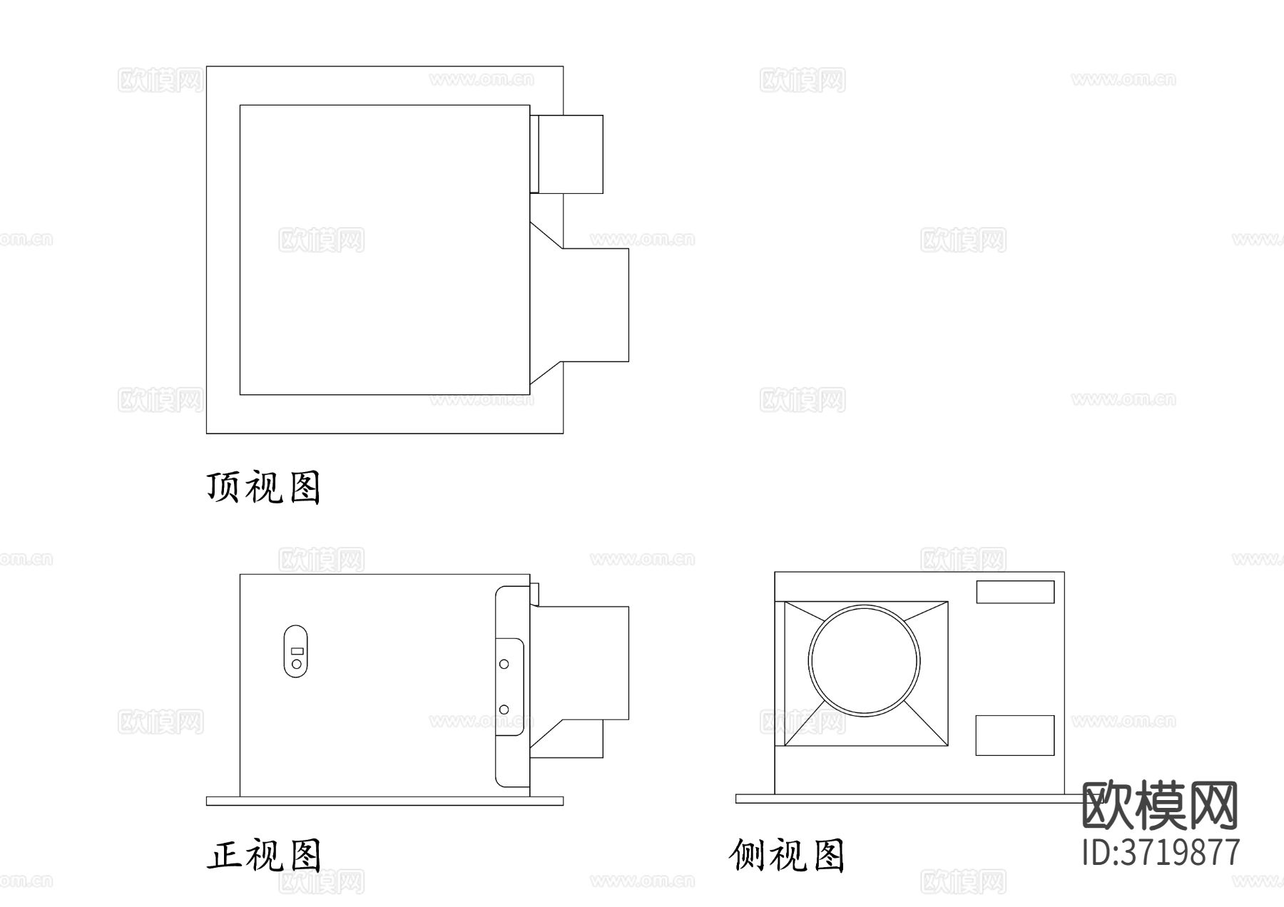 排气扇设计三视图