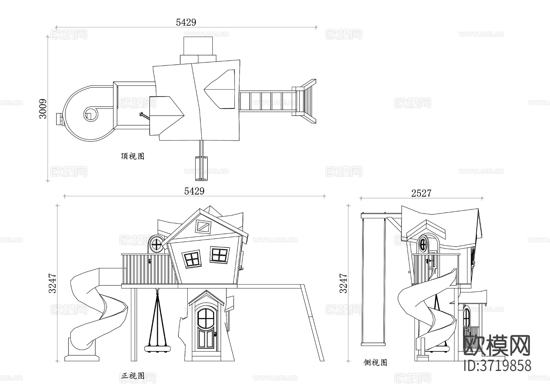 树屋设计cad图库下载