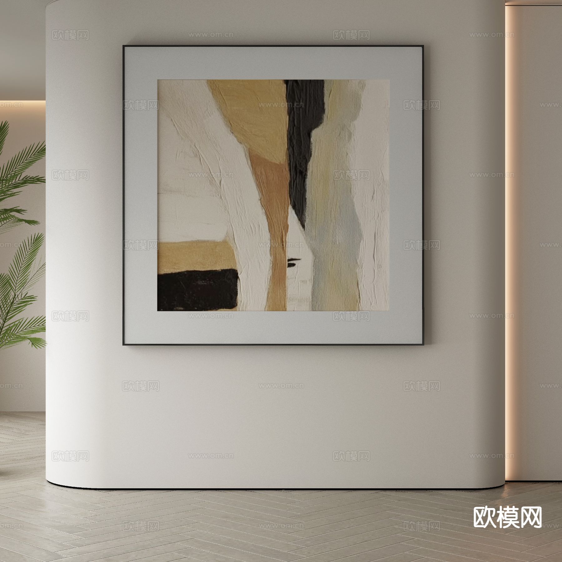 现代装饰画 油画 挂画3d模型