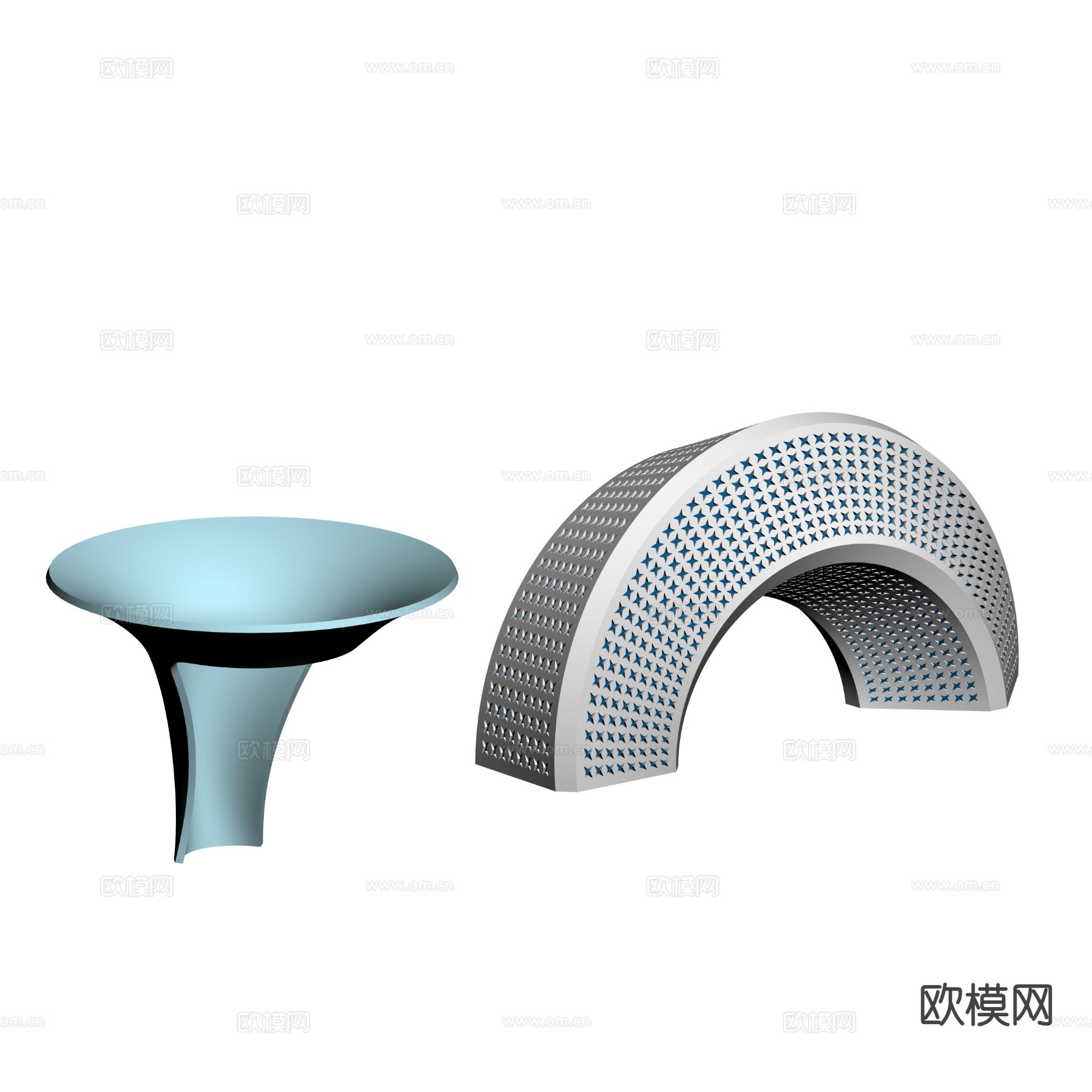 异形建筑 拱形建筑构件3d模型