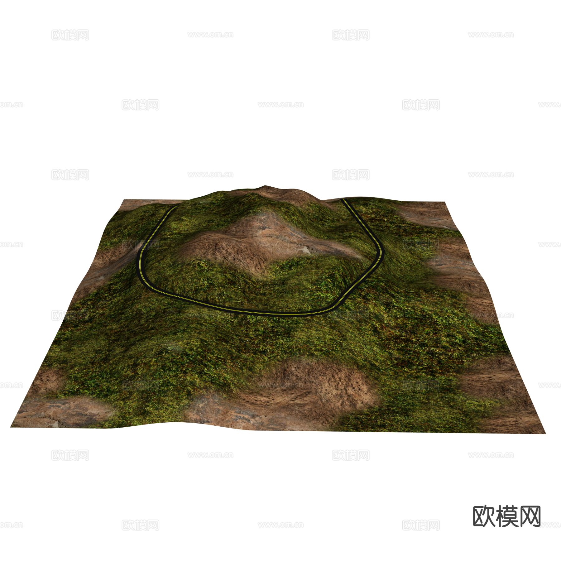 盘山公路 山体 山形3d模型