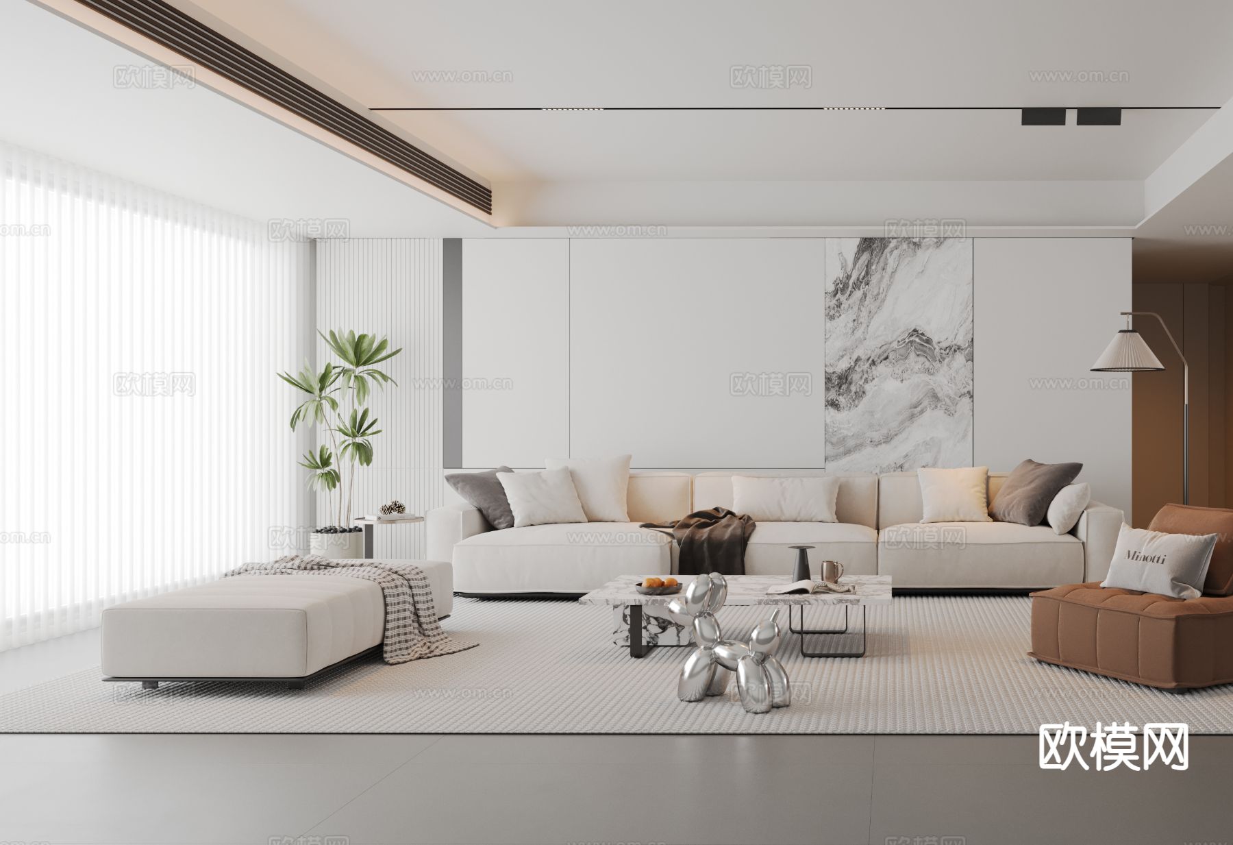 意式客餐厅su模型下载（渲染图2）