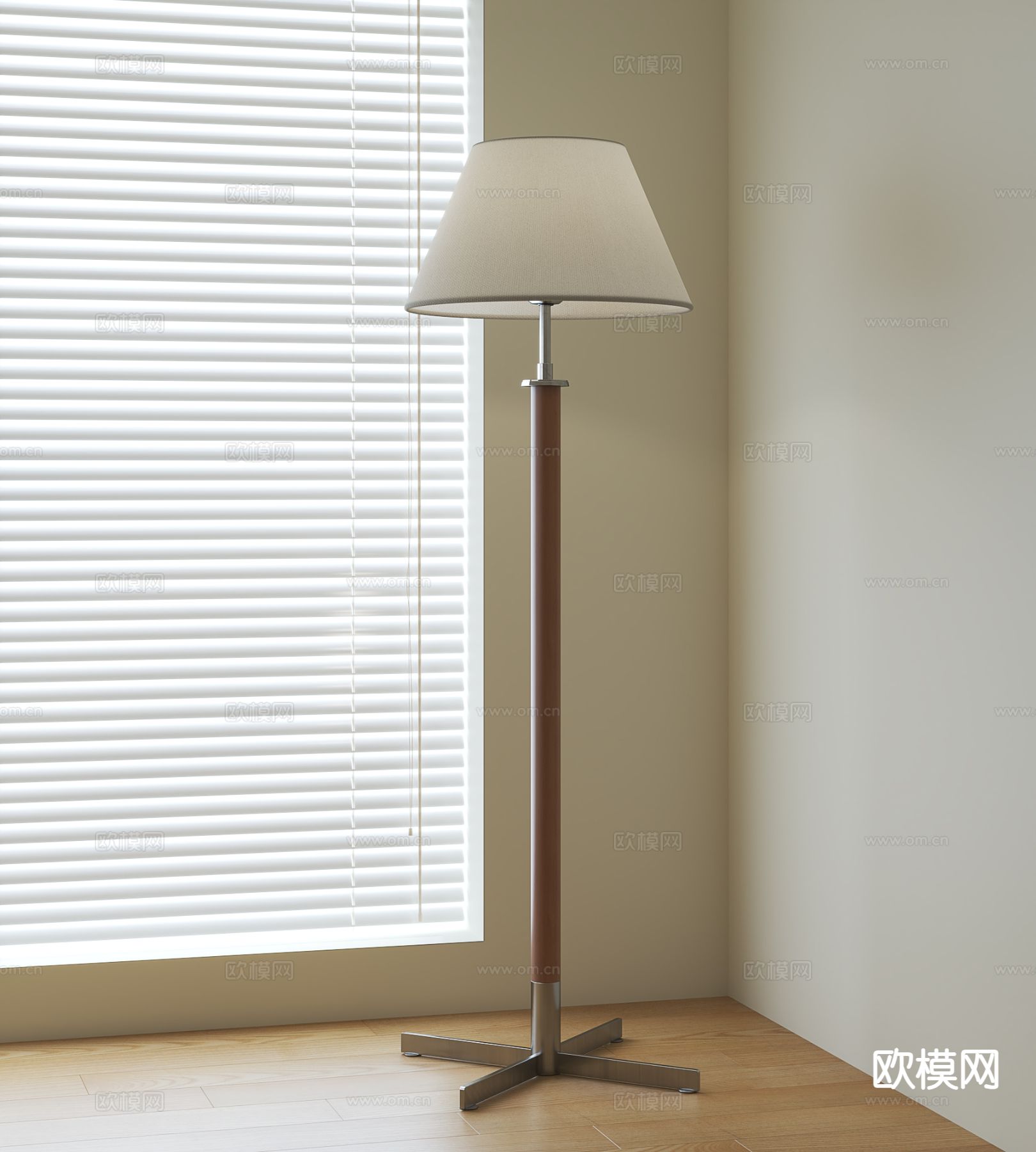 中古风落地灯3d模型下载