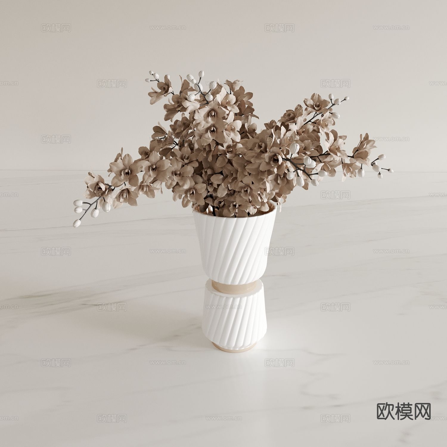 花瓶 花艺 花卉 插花3d模型