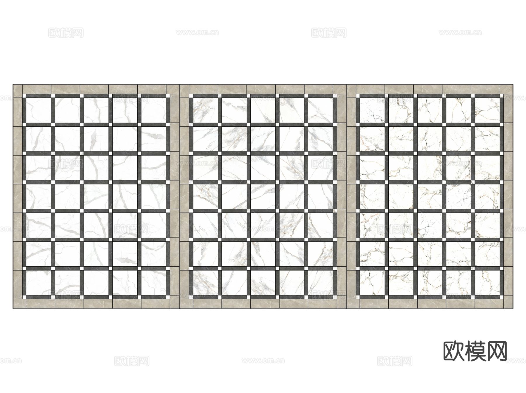 格子地砖 大理石地砖su模型