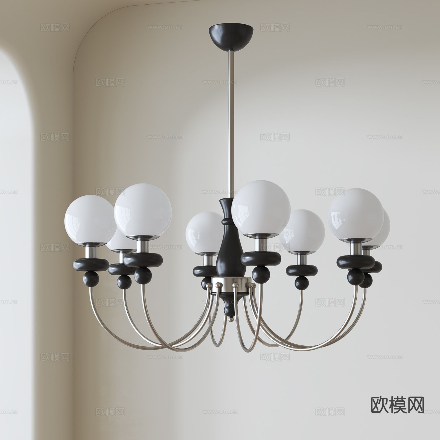 法式吊灯su模型