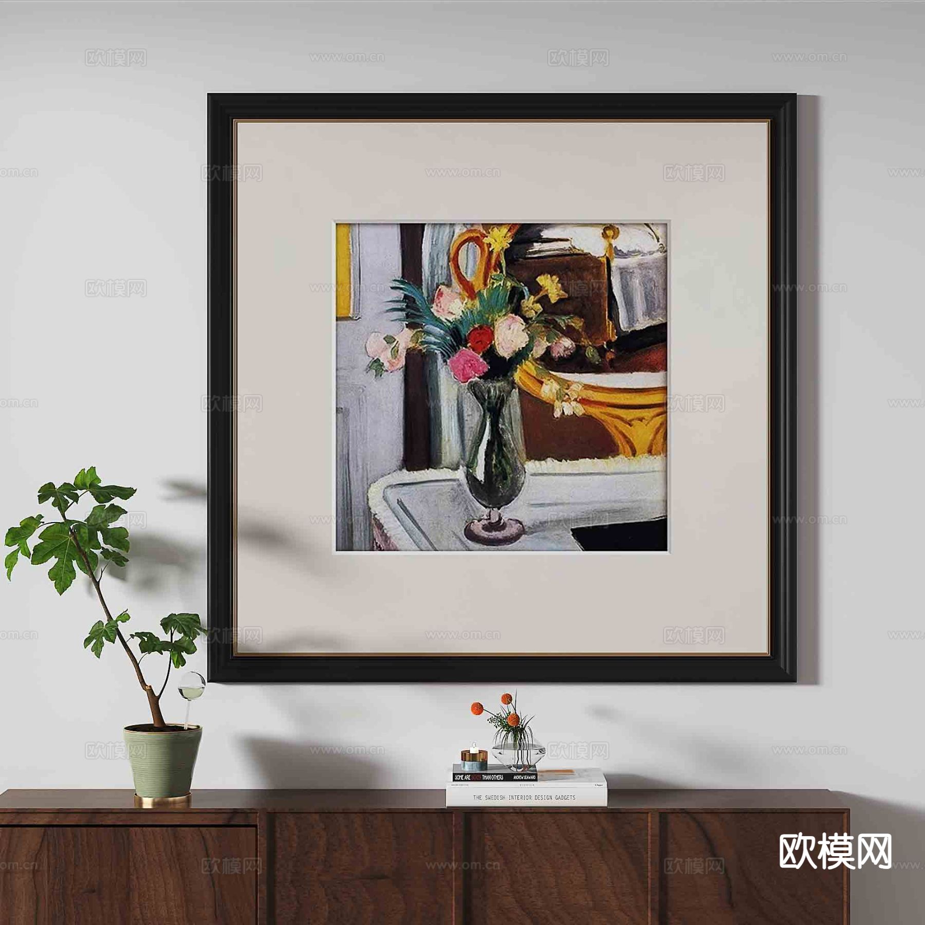 中古风油画 艺术画 装饰画3d模型