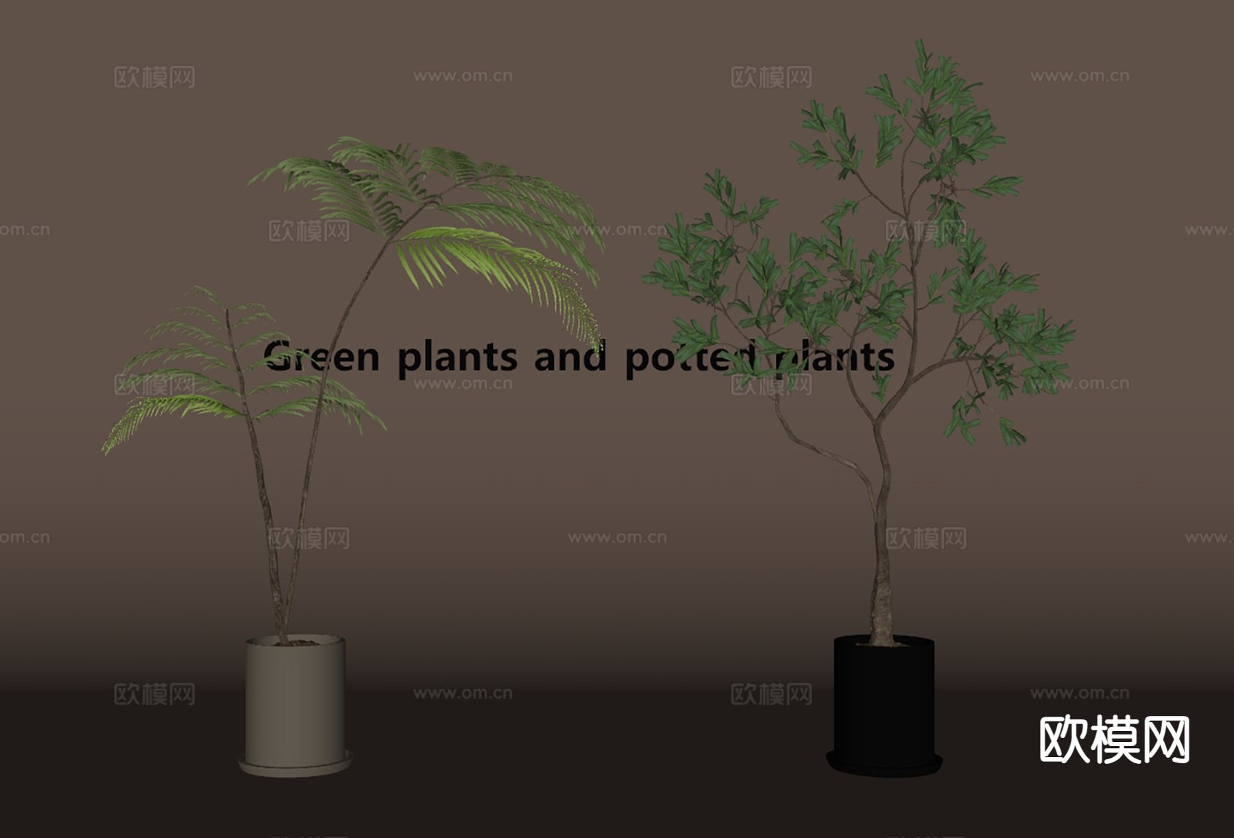 盆栽绿植su模型