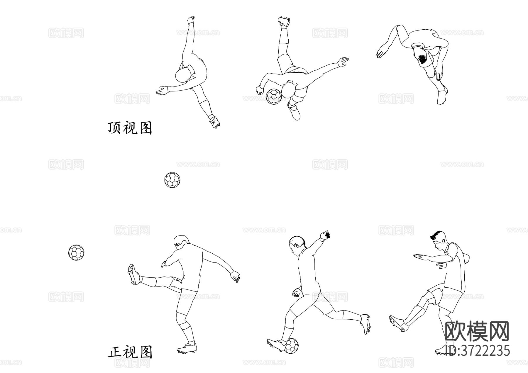 运动员cad立面图