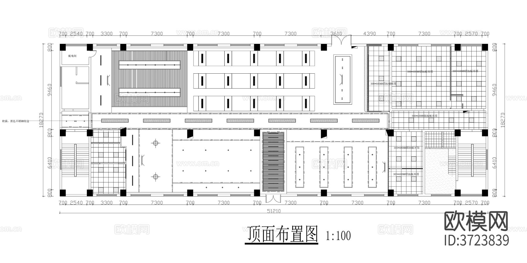 现代餐厅cad平面图