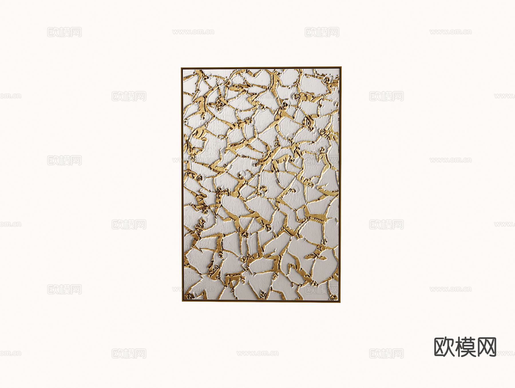 现代轻奢装饰画su模型下载（渲染图2）