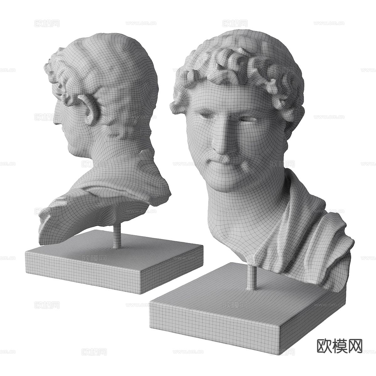 欧式雕塑 哈德良半身像3d模型