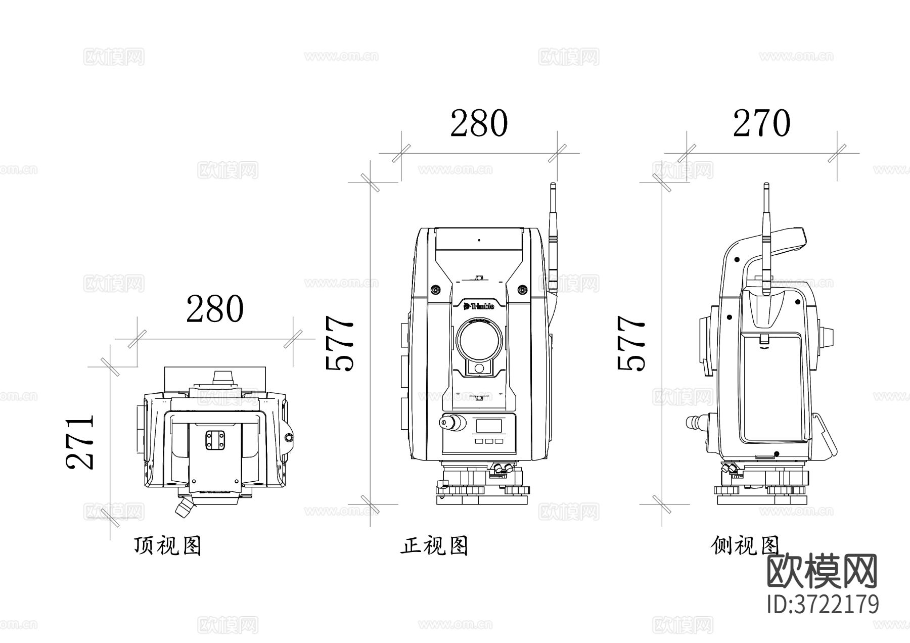 全站仪cad立面图