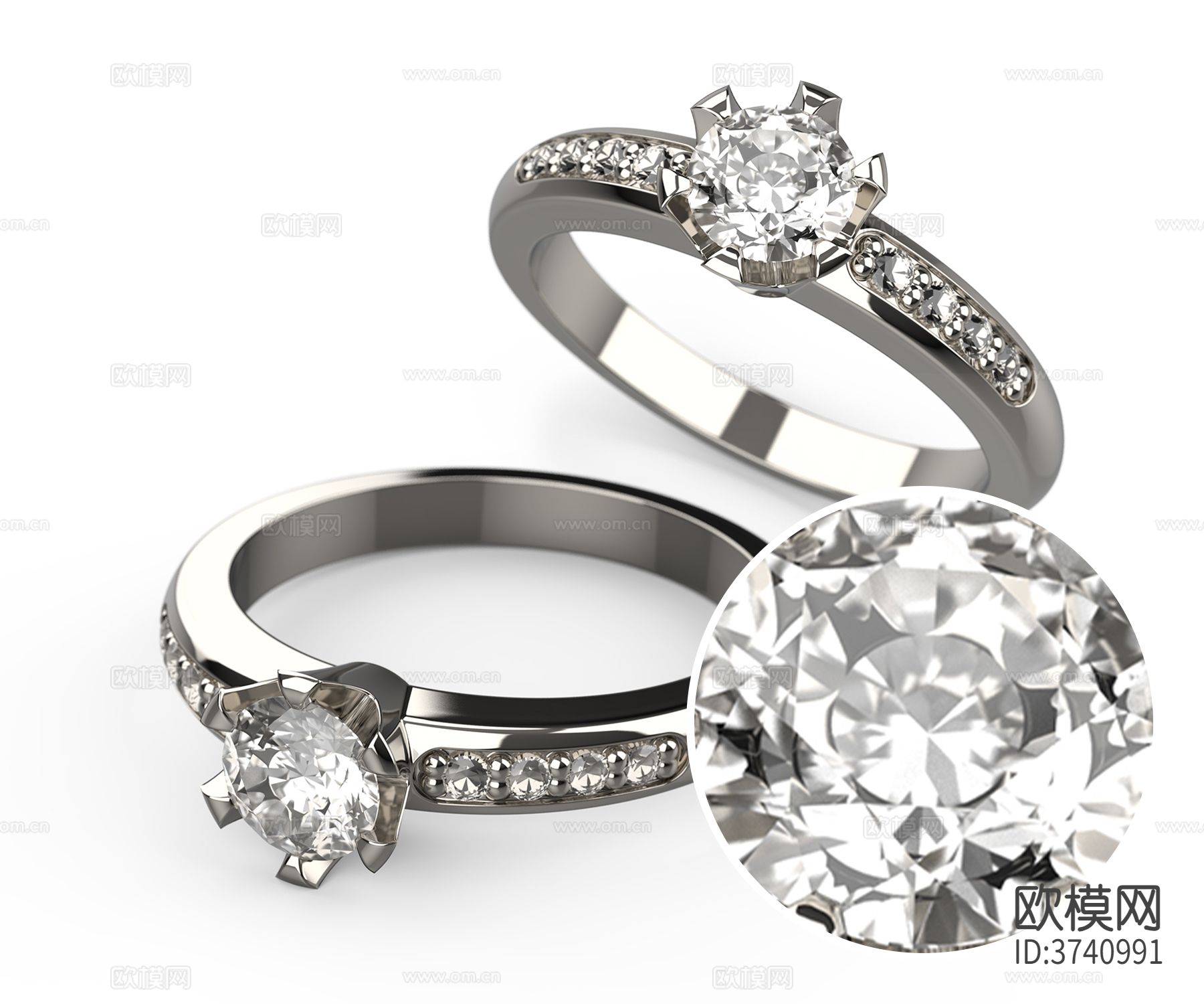 钻戒 钻石材质下载