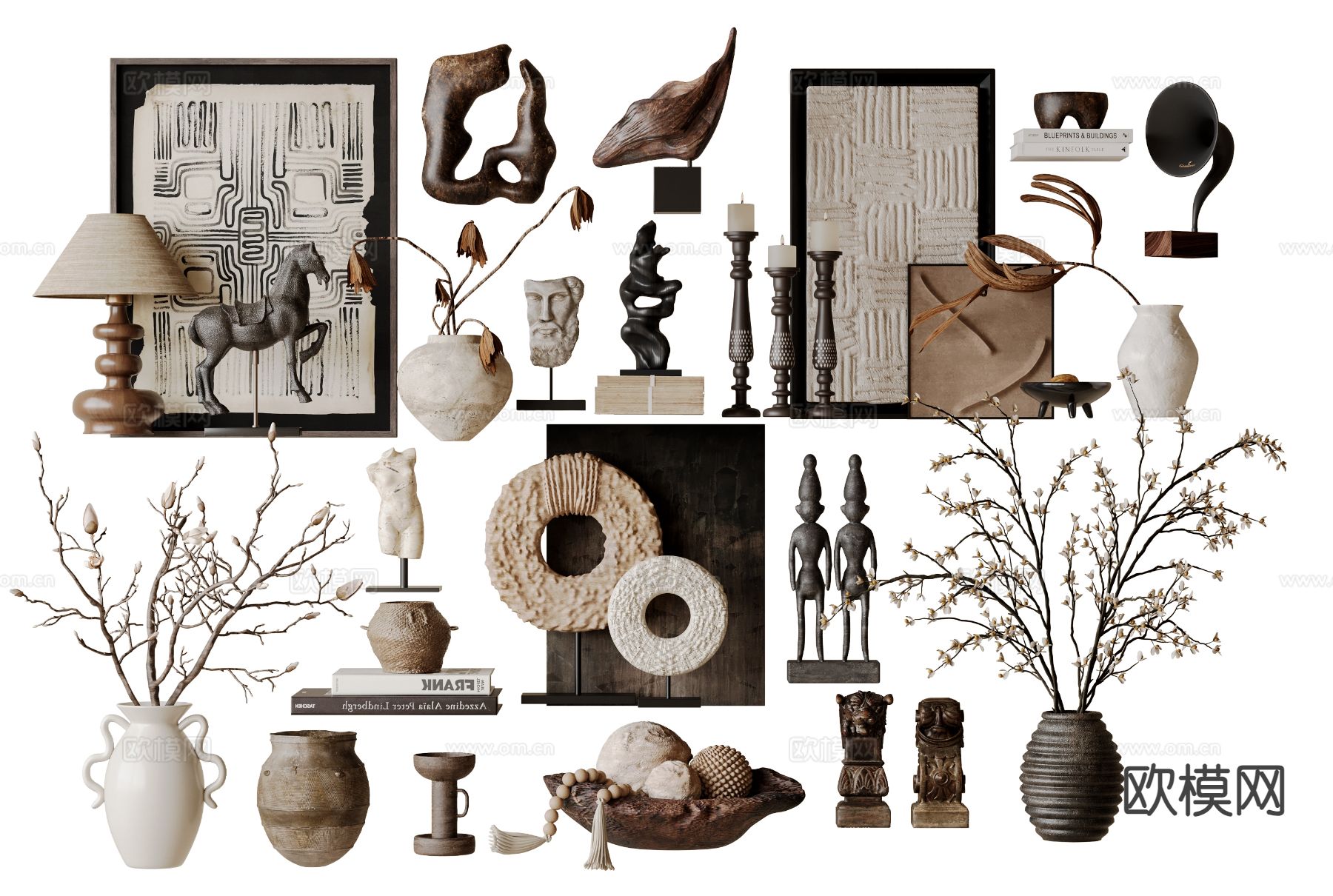 中古风饰品 摆件 陶罐 雕塑3d模型下载