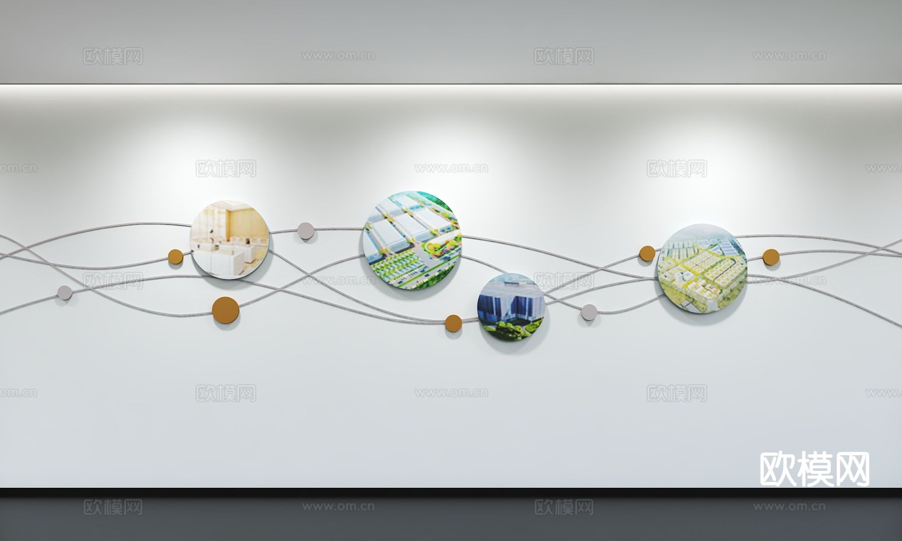 企业墙 文化墙 展示墙 宣传栏3d模型